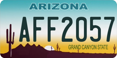 AZ license plate AFF2057