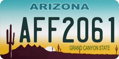 AZ license plate AFF2061