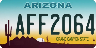 AZ license plate AFF2064