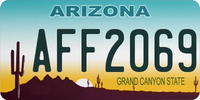 AZ license plate AFF2069