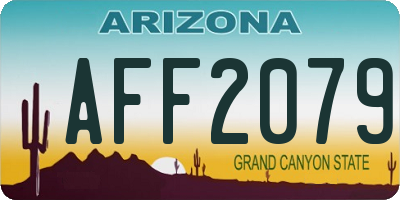 AZ license plate AFF2079
