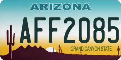 AZ license plate AFF2085