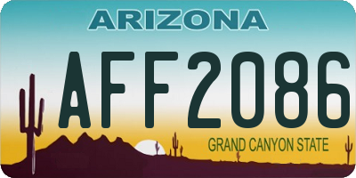 AZ license plate AFF2086