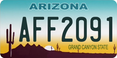 AZ license plate AFF2091