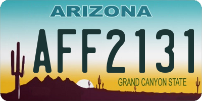 AZ license plate AFF2131