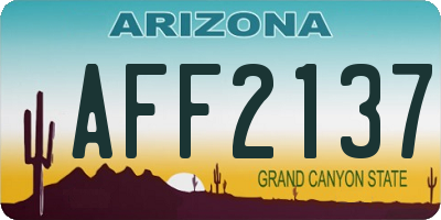 AZ license plate AFF2137