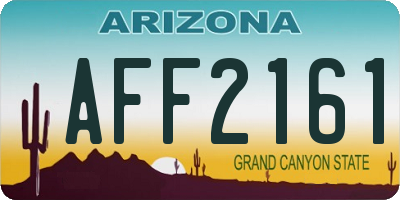 AZ license plate AFF2161