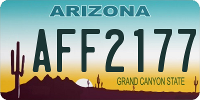 AZ license plate AFF2177