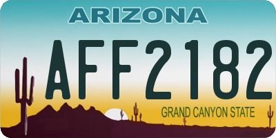 AZ license plate AFF2182