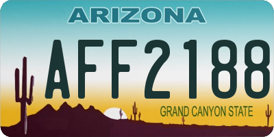 AZ license plate AFF2188