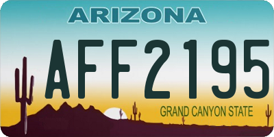 AZ license plate AFF2195