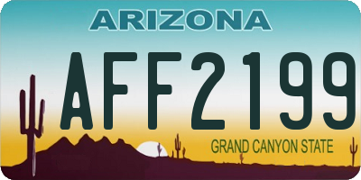 AZ license plate AFF2199