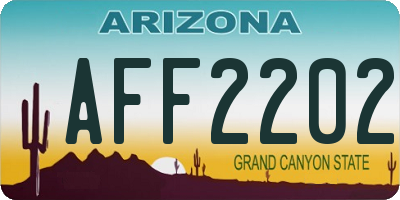 AZ license plate AFF2202