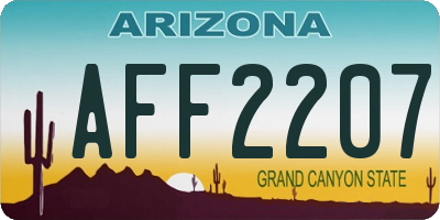 AZ license plate AFF2207