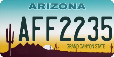 AZ license plate AFF2235
