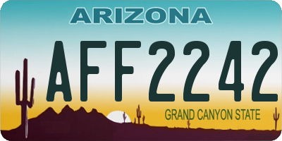AZ license plate AFF2242