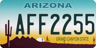 AZ license plate AFF2255