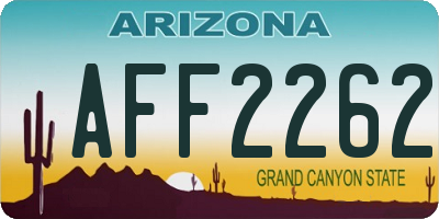AZ license plate AFF2262