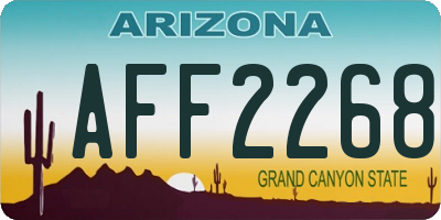 AZ license plate AFF2268