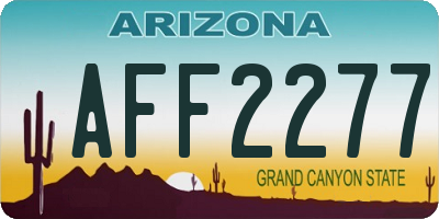 AZ license plate AFF2277