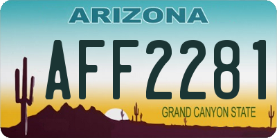 AZ license plate AFF2281