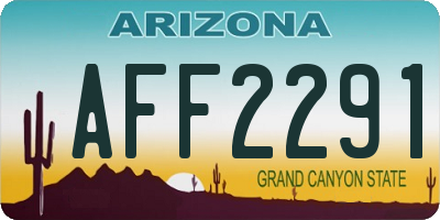 AZ license plate AFF2291