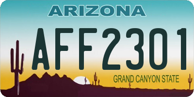 AZ license plate AFF2301