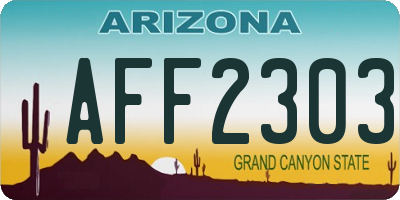 AZ license plate AFF2303