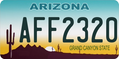 AZ license plate AFF2320