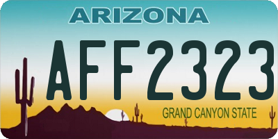AZ license plate AFF2323