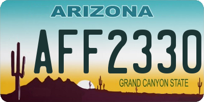 AZ license plate AFF2330