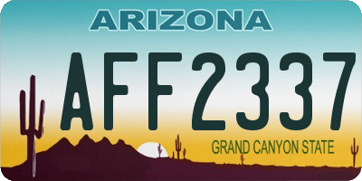 AZ license plate AFF2337