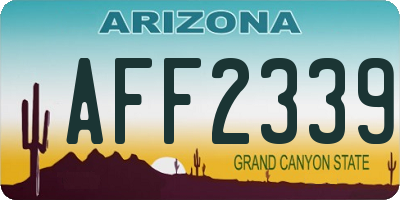 AZ license plate AFF2339