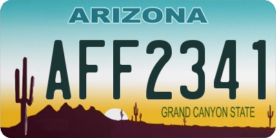 AZ license plate AFF2341
