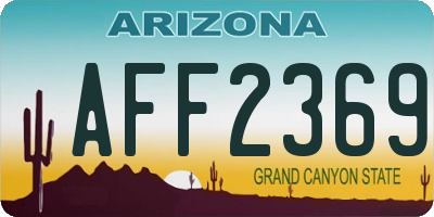 AZ license plate AFF2369