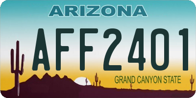 AZ license plate AFF2401
