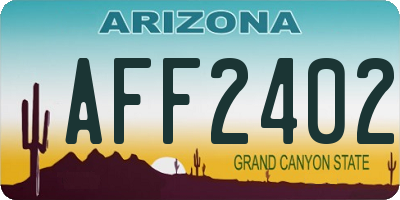 AZ license plate AFF2402
