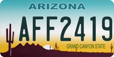 AZ license plate AFF2419