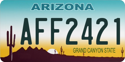 AZ license plate AFF2421