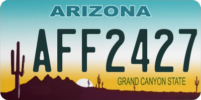 AZ license plate AFF2427