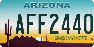 AZ license plate AFF2440