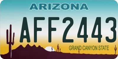 AZ license plate AFF2443