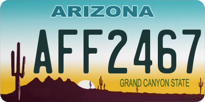 AZ license plate AFF2467