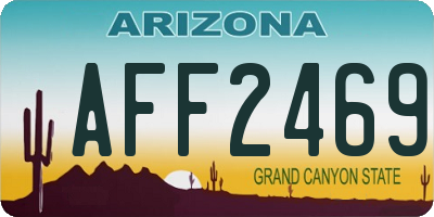 AZ license plate AFF2469