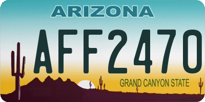 AZ license plate AFF2470