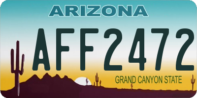 AZ license plate AFF2472
