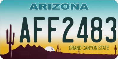 AZ license plate AFF2483