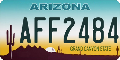 AZ license plate AFF2484