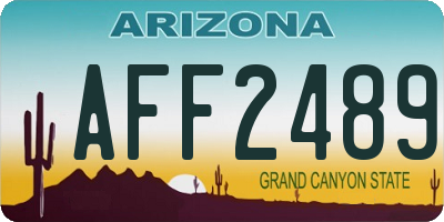 AZ license plate AFF2489