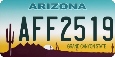 AZ license plate AFF2519